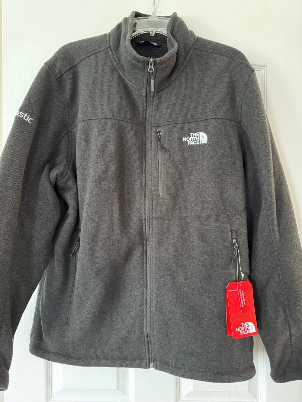 NWT The North Face Sweater Fleece Jacket XL Black Heather Full Zip Corporate